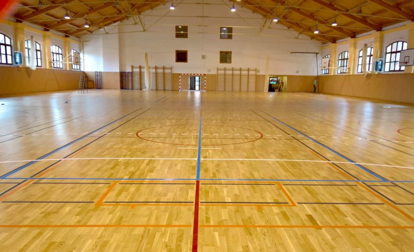Rekonstrukce podlahy, sportovní hala v Brně